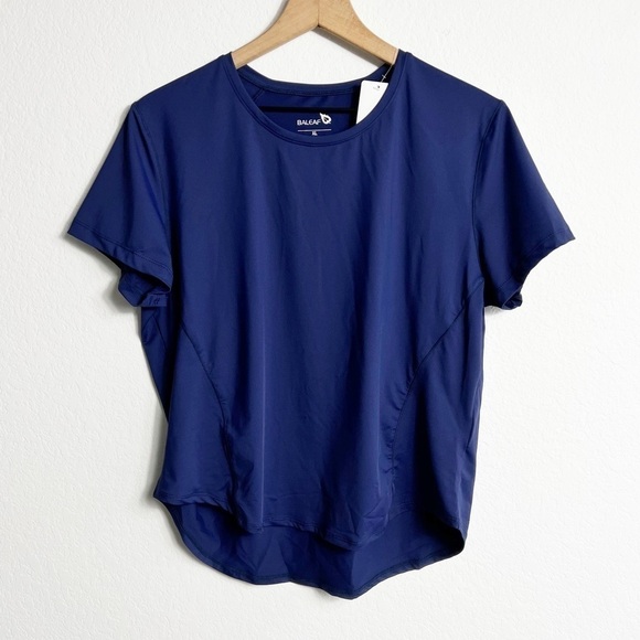 BALEAF BLUE WOMEN SHORT SLEEVE XL WORKOUT ACTIVEWEAR SHIRT BRAND NEW - Picture 1 of 6